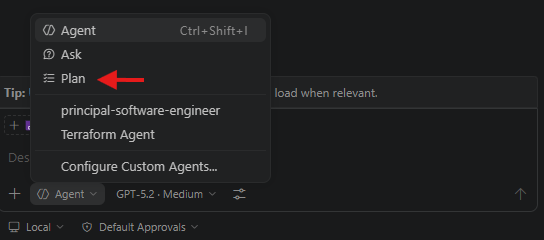 Plan option screenshot